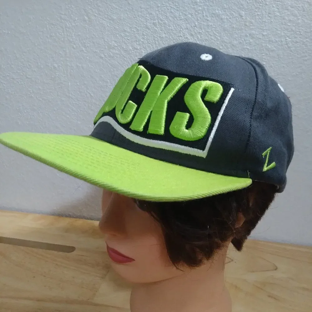 Zephyr University of Oregon Ducks Neon Snap Back Hat